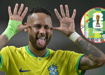 Neymar quedó fuera del álbum Panini del Mundial 2026. Foto: Composición MN -Pedro Vilela/Getty Images - Panini