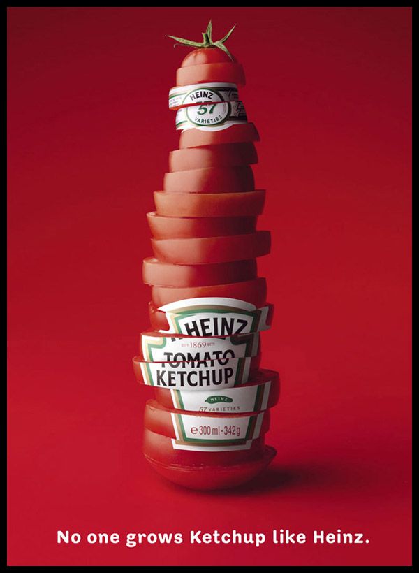 Carteles publicitarios que transformaron atributos en metáforas visuales 2 HEINZ