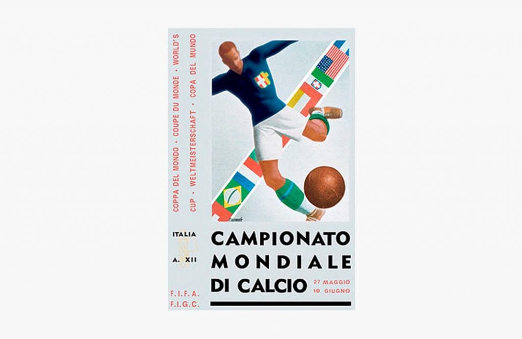 La evolución de los logos de la Copa Mundial de la FIFA a lo largo de la historia 8 Italia 1934