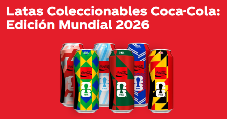 Coca-Cola altera el diseño de sus latas en una edición limitada que integra los colores de selecciones mundialistas