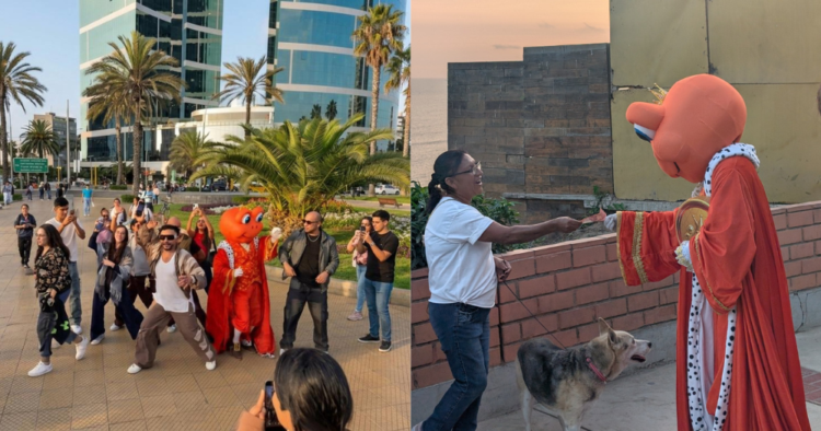 ¿Un “Rey Sapo" obsequiando dinero a transeúntes? Esto es lo que ocurrió en el Malecón de Miraflores 1 Rey Sapo obsequia dinero en Lima