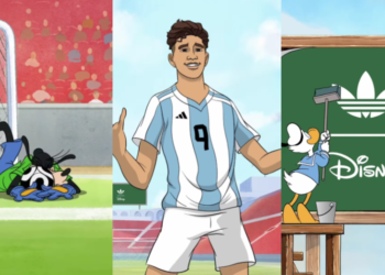 Julián Álvarez, Goofy y Donald protagonizan una campaña de adidas y Disney rumbo al Mundial 2026