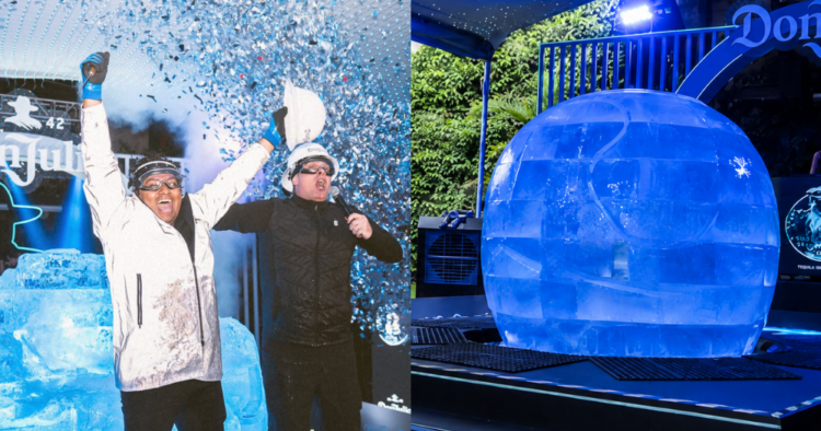 Don Julio escondió entradas para el Mundial 2026 dentro de un balón gigante de hielo 1 Don Julio escondió entradas para el Mundial 2026 dentro de un balón gigante de hielo