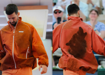 MercadoNegro 14 Lacoste crea chaqueta de tierra batida de las pistas de tenis de París para Novak Djokovic