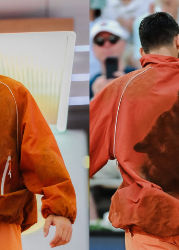 MercadoNegro 34 Lacoste crea chaqueta de tierra batida de las pistas de tenis de París para Novak Djokovic