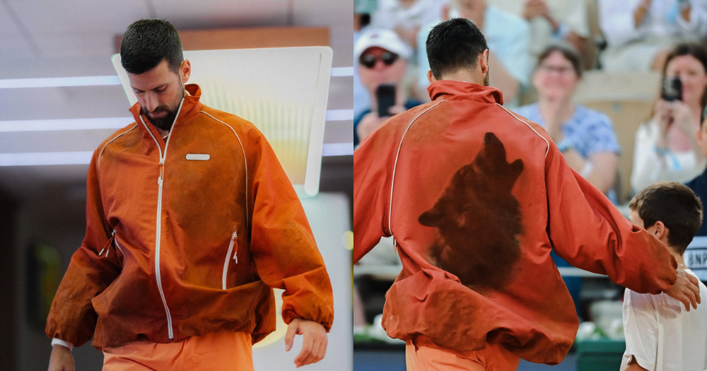 MercadoNegro 4 Lacoste crea chaqueta de tierra batida de las pistas de tenis de París para Novak Djokovic