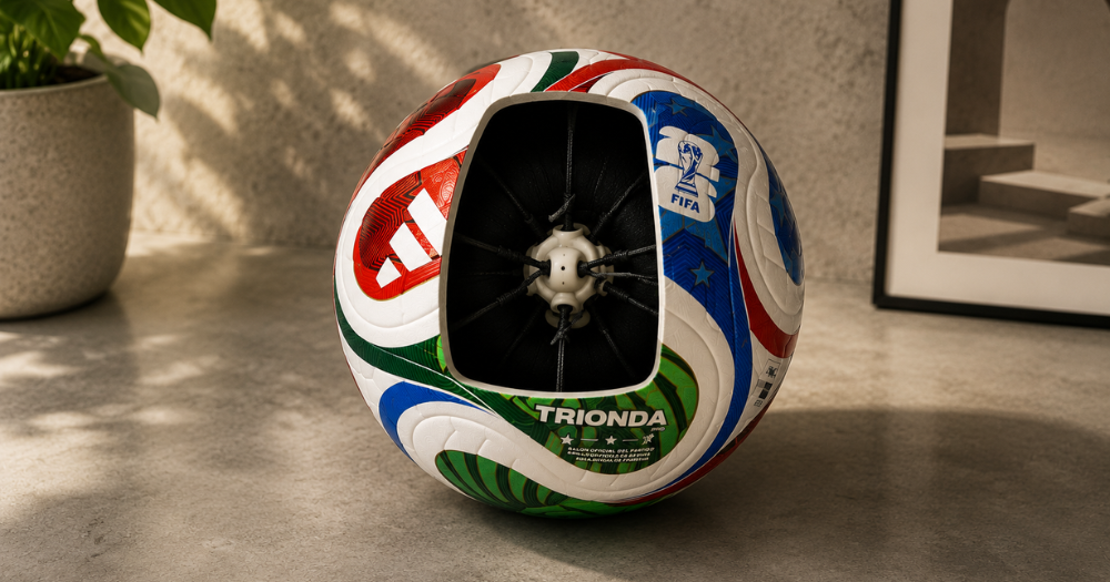 El balón del Mundial 2026 ahora se carga como un smartphone: así funciona la tecnología del adidas 2 El balón del Mundial 2026 está compuesto por un sensor suspendido en el centro.