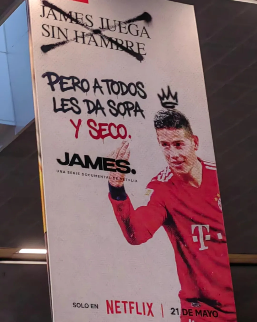 Netflix convierte las críticas contra James Rodríguez en campaña para promocionar su nuevo documental 4 Documental de James Rodríguez de Netflix