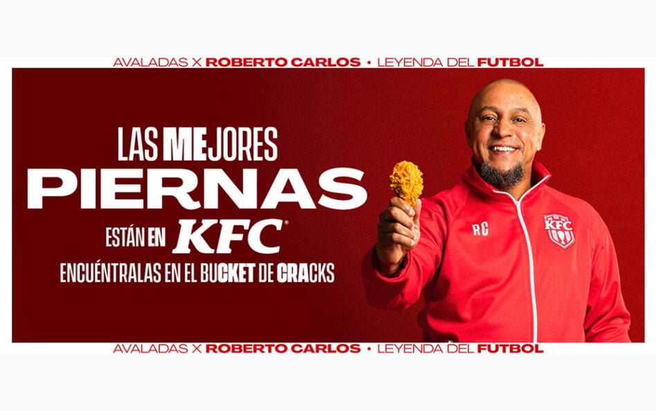 Roberto Carlos "vuelve" al fútbol para entrenar a las mejores piernas 2 Roberto Carlos en campaña de KFC.