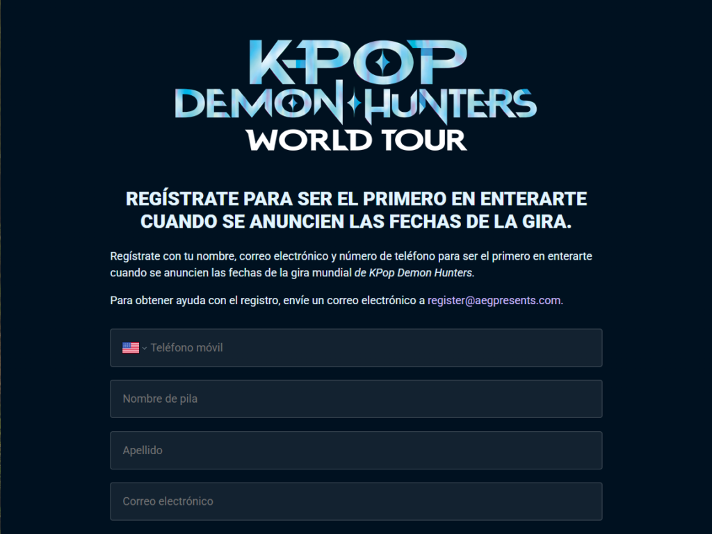 KPop Demon Hunters Live.