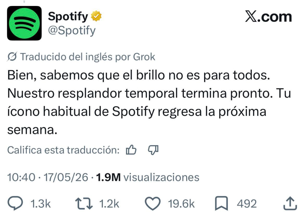Spotify responde a críticas por su logo de aniversario de bola disco