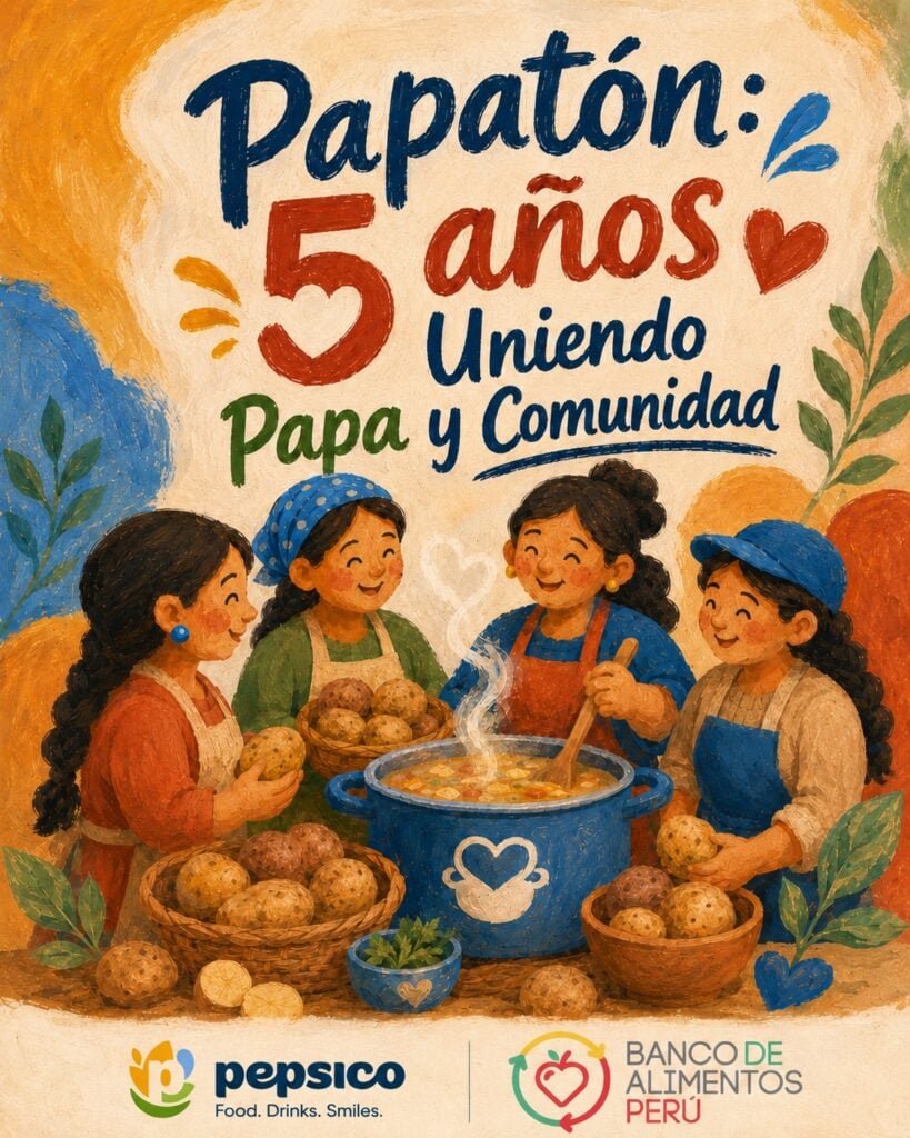 PepsiCo y Banco de Alimentos Perú celebran cinco años de Papatón con la donación de 10 mil kilos de papa
