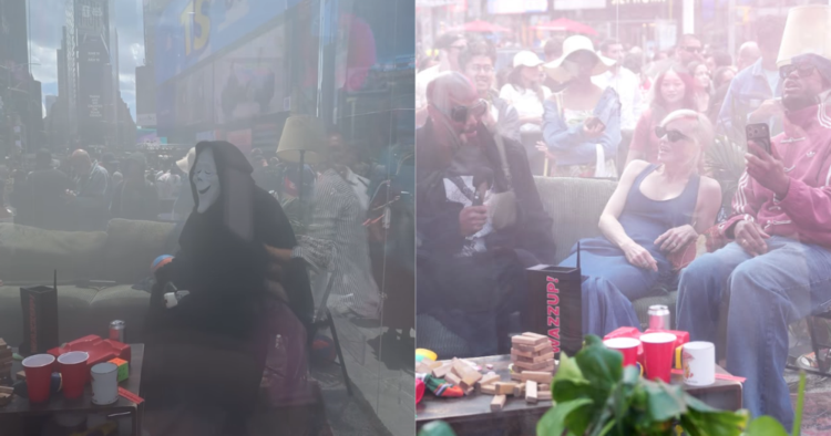Scary Movie: el elenco original reaparece en Times Square con una impactante activación promocional 1 Scary Movie: elenco de la película hace una insólita activación en el Times Square
