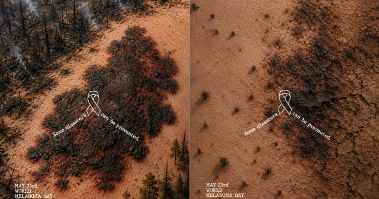 Campaña compara los melanomas con desastres naturales para promover la prevención del cáncer de piel 1 Campana