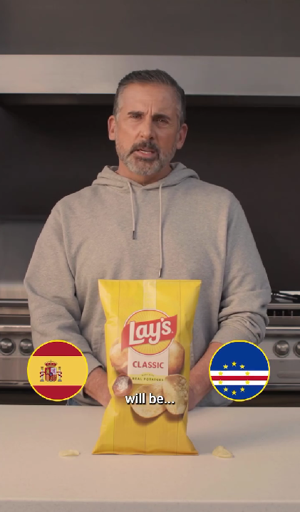 Steve Carell bromeó con un 6-7 para España vs. Cabo Verde en campaña de Lay's 2 Captura de pantalla 2026 06 15 154402