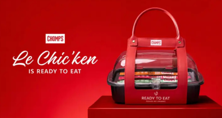 ¿Un envase de pollo convertido en cartera? Esta marca lo hizo realidad 1 Chomps lanza una cartera en forma de envase de pollo