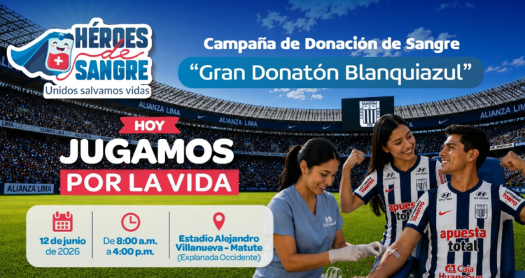 Alianza Lima y EsSalud lanzan la "Donatón Blanquiazul" en Matute 1 Alianza Lima y EsSalud lanzan la "Donatón Blanquiazul" en Matute