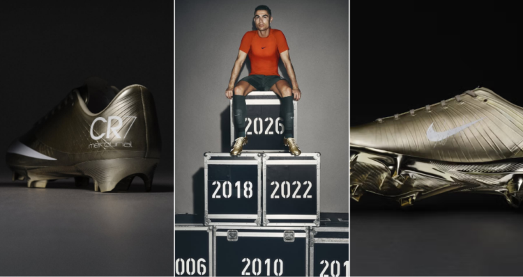 Nike homenajea a Cristiano Ronaldo con unas Mercurial especiales tras su récord mundialista. Foto: Composición MN | Complex.
