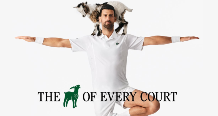 Lacoste rodea a Novak Djokovic de "GOATs" en su nueva campaña rumbo a Wimbledon