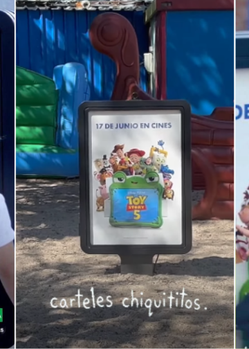 "Toy Story 5": Disney adapta la publicidad exterior a la altura de los niños