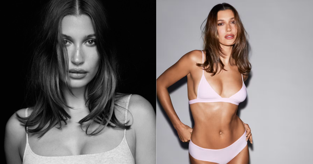 Hailey Bieber protagoniza su primera campaña para SKIMS con la línea de ropa interior Everyday Cotton 2 Hailey