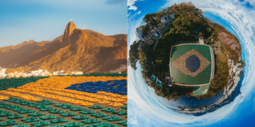 Havaianas celebra el Mundial con una bandera gigante de Brasil hecha con sandalias 2 Hawaianas