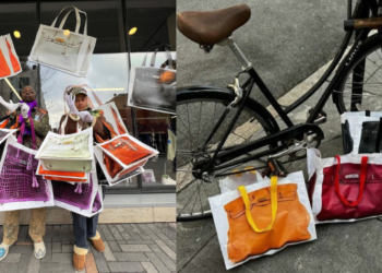 Este creador convirtió las bolsas de supermercado en una bolsas de lujo