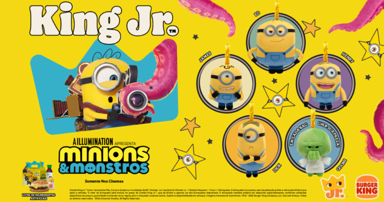Burger King se suma al estreno de Minions & Monstruos con coleccionables sorpresa 1 Burger King se suma al estreno de Minions & Monstruos con coleccionables sorpresa