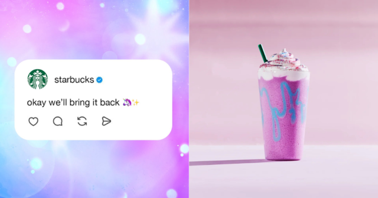 Starbucks anuncia el regreso del Unicorn Frappuccino, su icónica bebida lanzada en 2017 1 Starbucks relanza el Frap Unicorn