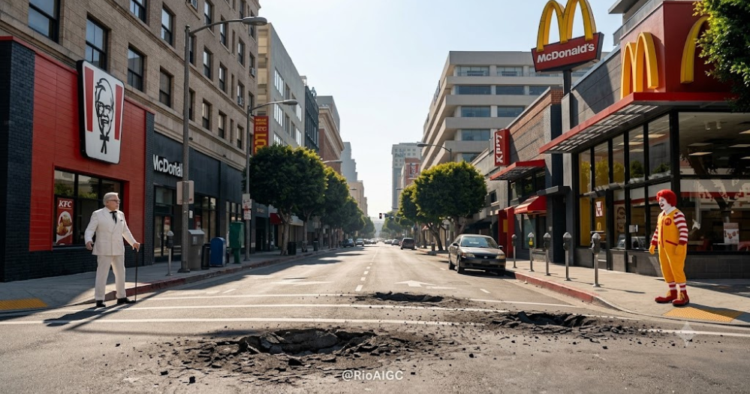 Video creado con IA enfrenta a los personajes de KFC y McDonald’s y se vuelve viral 1 Video viral de KFC vs. McDonalds