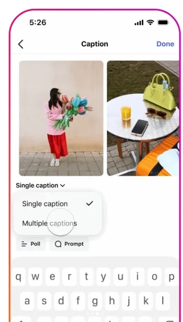 Instagram permitirá agregar diferentes copys a cada foto o video de un carrusel 2 image 207