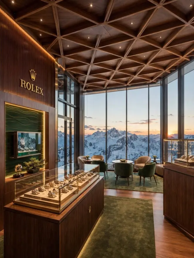 Rolex inaugura su boutique más alta del mundo a más de 3.000 metros en los Alpes suizos 2 Rolex inaugura su boutique más alta del mundo a más de 3.000 metros en los Alpes suizos.
