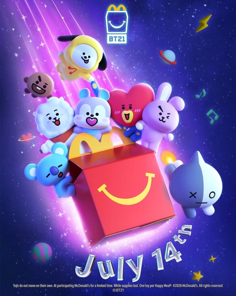 McDonald's lanza Cajita Feliz inspirada en los personajes de BT21 2 BT21 I