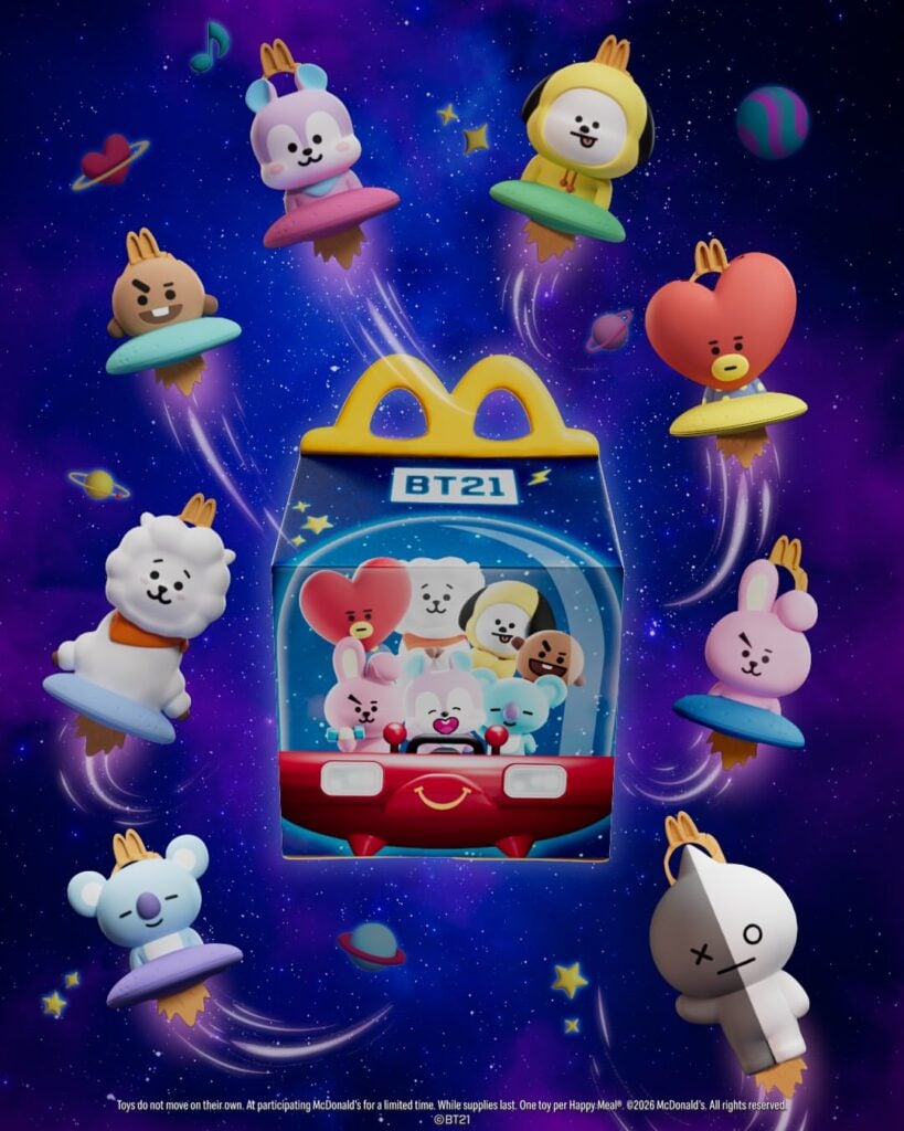 McDonald's lanza Cajita Feliz inspirada en los personajes de BT21 3 McDonald’s lanza Cajita Feliz inspirada en los personajes de BT21.