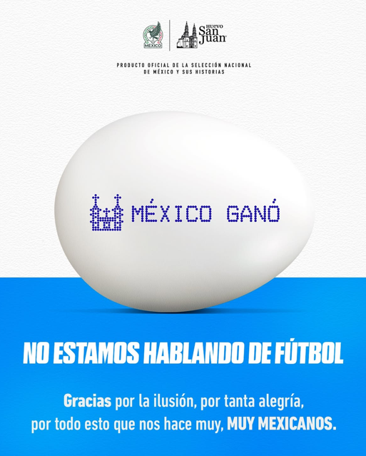 Del “¿Y si sí?” al orgullo: así reaccionaron las marcas tras la eliminación de México en el Mundial 2026 7 Así reaccionó Huevos San Juan tras la eliminación de México en el Mundial 2026