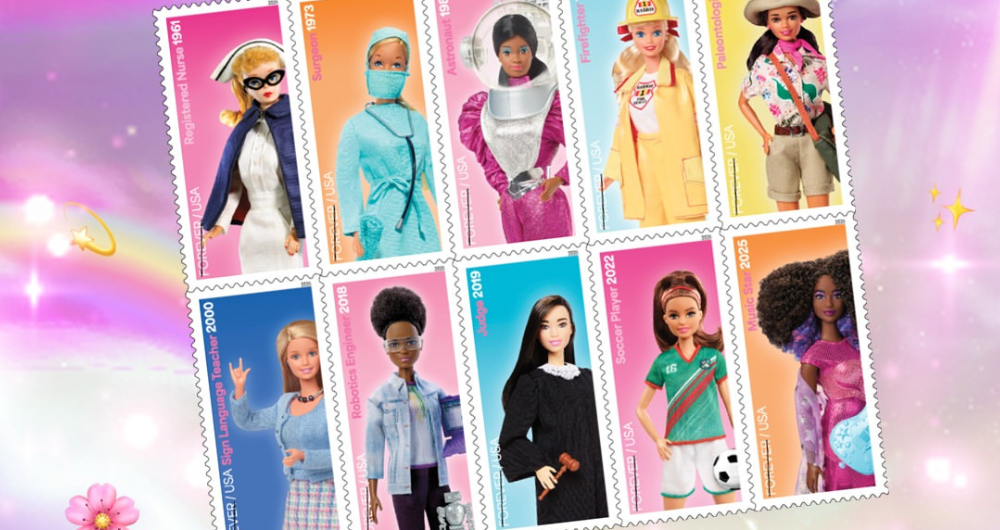 De astronauta a jueza: Barbie convierte sus profesiones más icónicas en estampillas