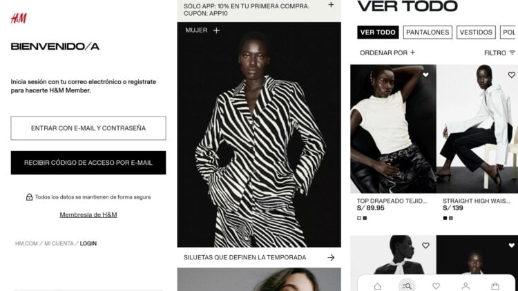H&M lanza su oficialmente su aplicación móvil en Perú 1 HM