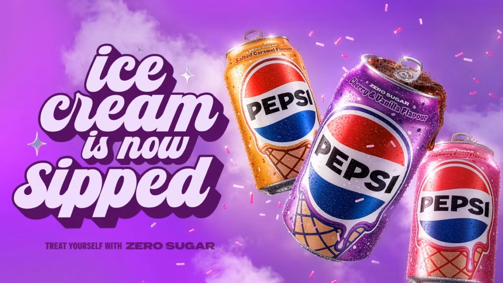 Pepsi lleva la tendencia “dirty soda” a los supermercados con refrescos inspirados en helados