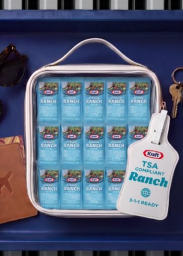 MercadoNegro 22 Kraft engríe a los fans de su aderezo Ranch con un kit de sachets para llevar en los viajes
