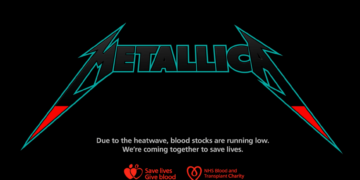 Metallica cambia el aspecto de su logo para fomentar la donación de sangre 2 Metallica