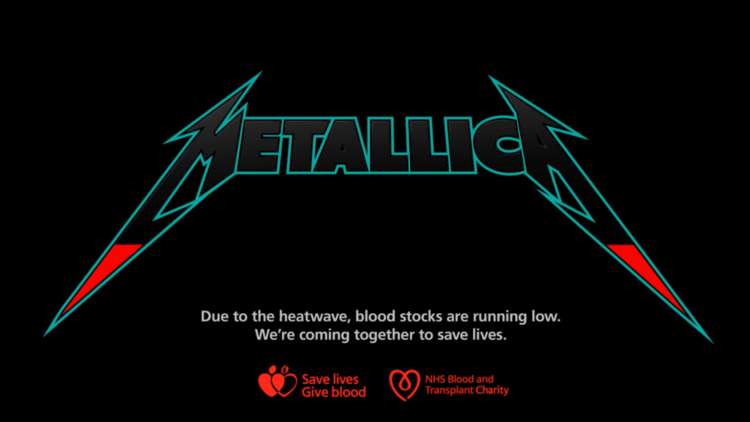 Metallica cambia el aspecto de su logo para fomentar la donación de sangre 1 Metallica