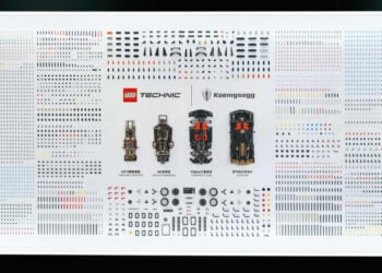 LEGO mostró todas las 4.104 piezas de su nuevo set Technic en las vallas del metro de Shanghái