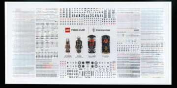 LEGO mostró todas las 4.104 piezas de su nuevo set Technic en las vallas del metro de Shanghái