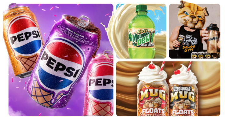 Pepsi lleva la tendencia “dirty soda” a los supermercados con refrescos inspirados en helados