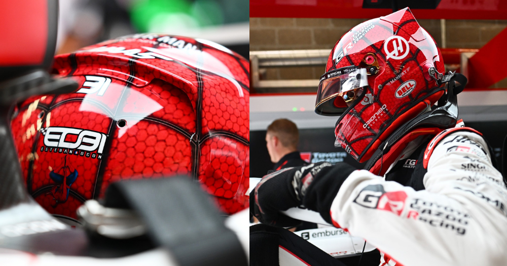 Spider-Man llega a la Fórmula 1 con casco de Esteban Ocon 2 Un casco de Spider-Man que debutará en la Formula 1