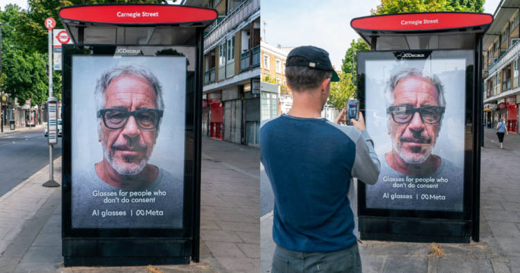 Jeffrey Epstein protagoniza una campaña contra las Meta Glasses por privacidad 1 Jeffrey Epstein protagoniza una campaña contra las Meta Glasses por privacidad