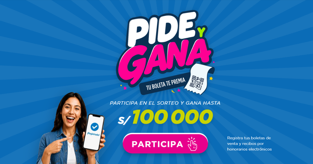 SUNAT sorteará hasta S/ 100 mil entre quienes pidan comprobantes electrónicos 3 ¿Cómo participar en el sorteo de comprobantes de SUNAT?