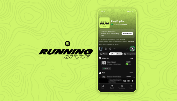 Spotify presenta Running Mode, una función que adapta la música al ritmo de entrenamiento de los usuarios 1 Spotify lanza Running Mode