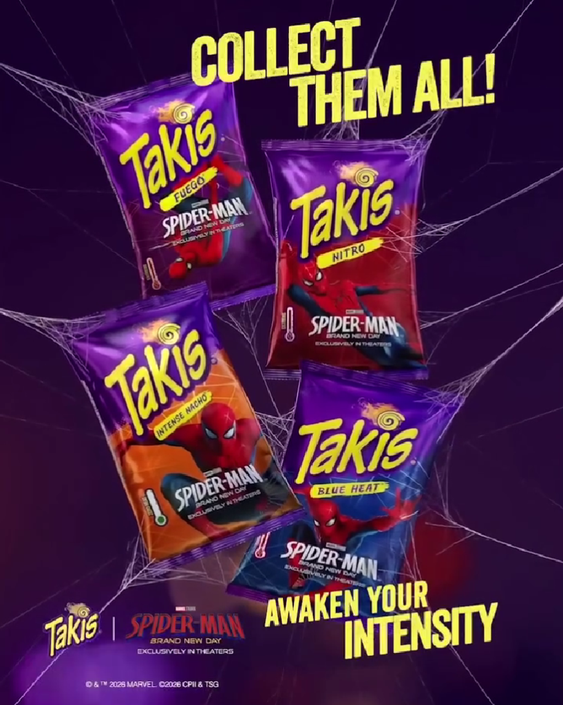 Takis lanza empaques de edición limitada inspirados en Spider-Man: Brand New Day.