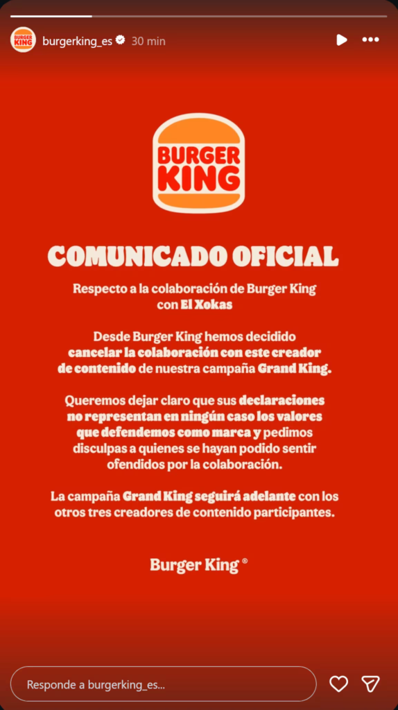 Burger King pone fin a su colaboración con ElXokas tras la controversia por sus declaraciones 2 image 127
